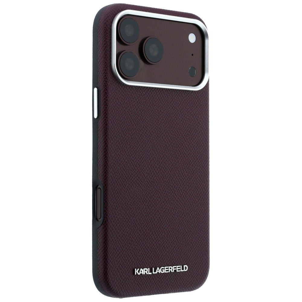Husa MagSafe pentru Apple iPhone 18 Pro / 17 Pro, Karl Lagerfeld, Grained Elongated Logo, Visinie