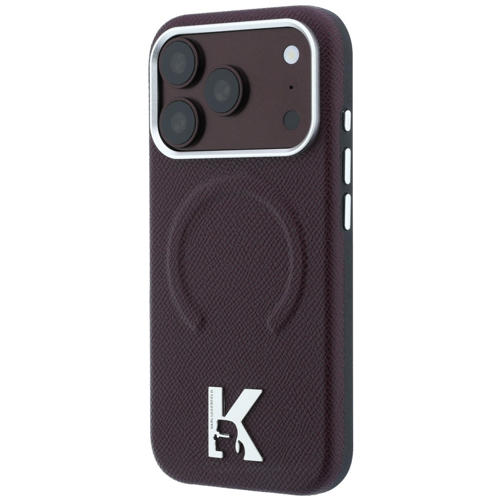 Husa MagSafe pentru Apple iPhone 18 Pro / 17 Pro, Karl Lagerfeld, Grained Embossed Ring , Visinie