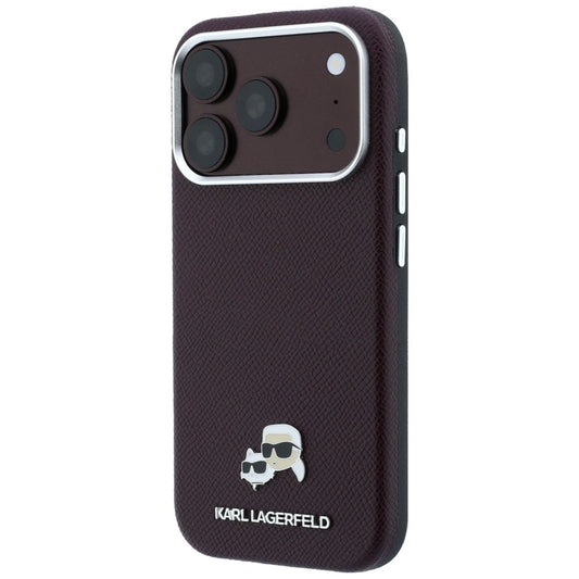 Husa MagSafe pentru Apple iPhone 18 Pro / 17 Pro, Karl Lagerfeld, Grained KC Heads, Visinie