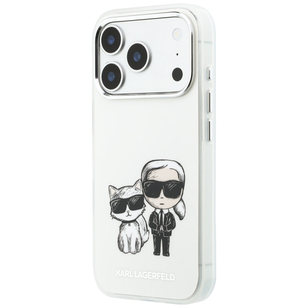 Husa MagSafe pentru Apple iPhone 18 Pro / 17 Pro, Karl Lagerfeld, IML KC Bodies Sketch Print, Bej