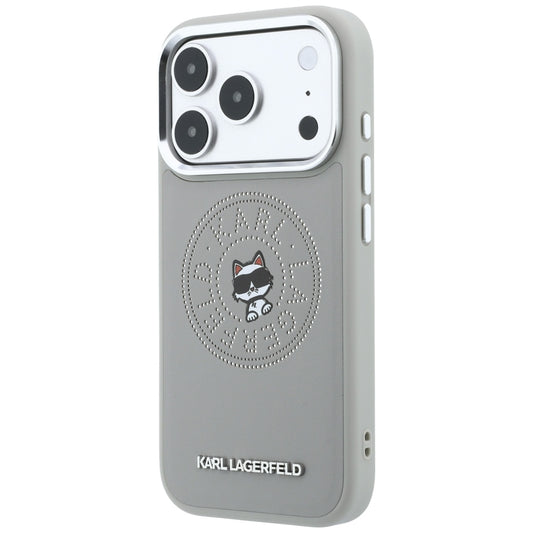Husa MagSafe pentru Apple iPhone 18 Pro / 17 Pro, Karl Lagerfeld, Point and Choupette Sketch, Gri