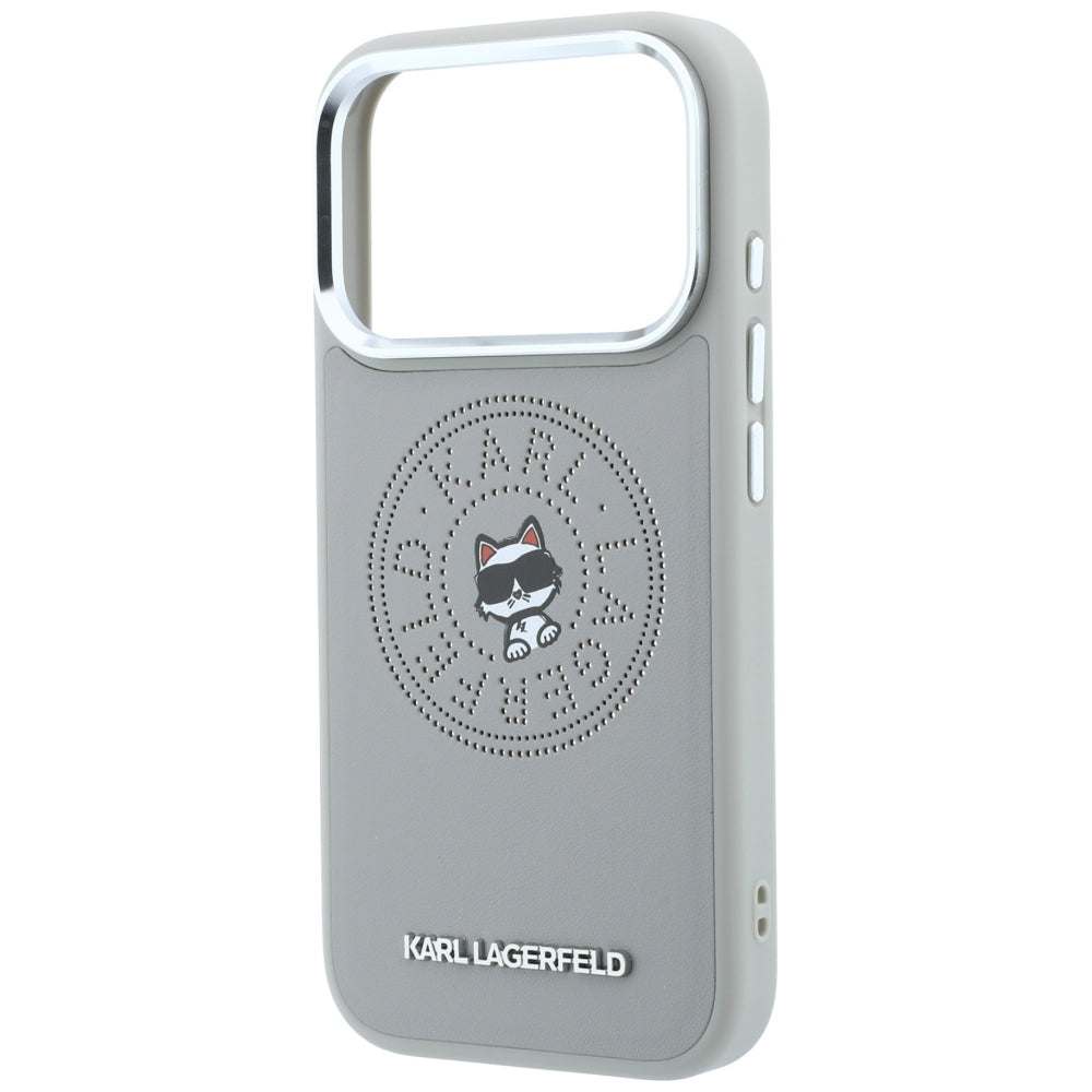 Husa MagSafe pentru Apple iPhone 18 Pro / 17 Pro, Karl Lagerfeld, Point and Choupette Sketch, Gri