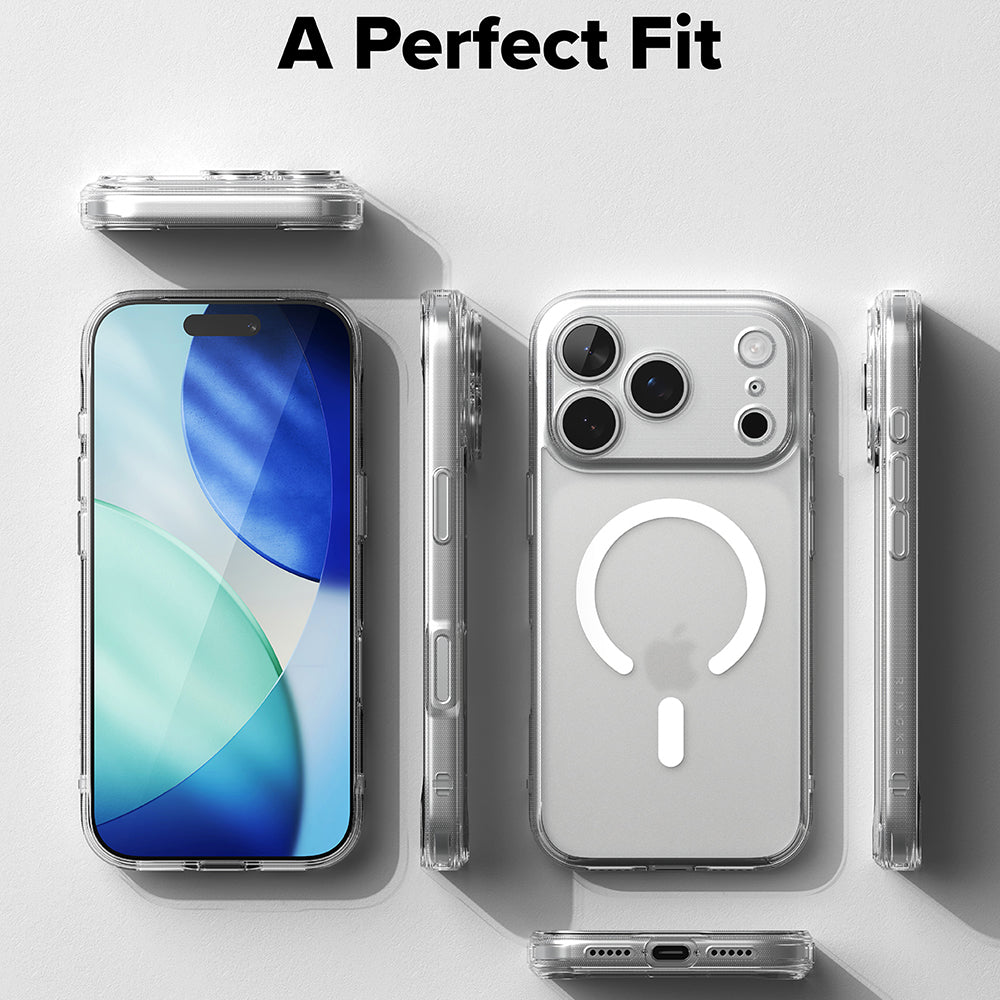 Husa MagSafe pentru Apple iPhone 18 Pro / 17 Pro, Ringke, Fusion, Transparenta Mata