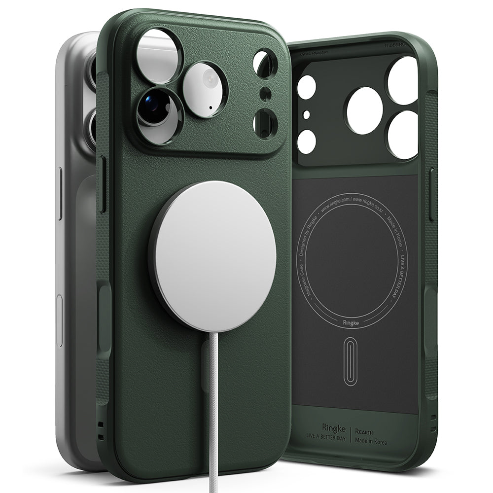 Husa MagSafe pentru Apple iPhone 18 Pro / 17 Pro, Ringke, Onyx, Verde Inchis