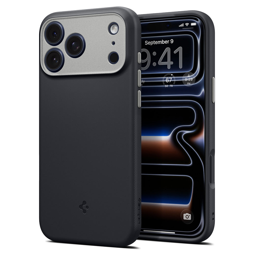 Husa MagSafe pentru Apple iPhone 18 Pro / 17 Pro, Spigen, Caseology Nano Pop, Neagra ACS12177