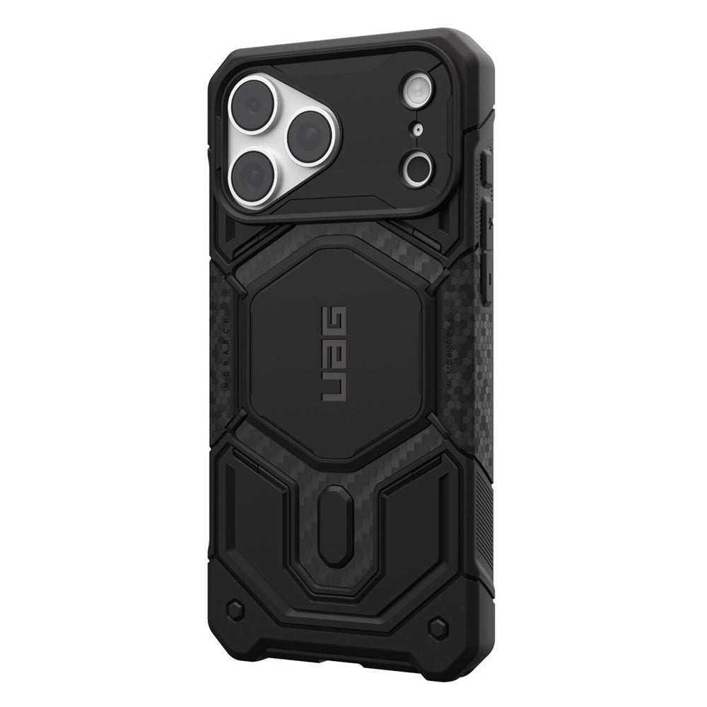 Husa MagSafe pentru Apple iPhone 18 Pro / 17 Pro, Urban Armor Gear, Monarch Pro Carbon, Neagra
