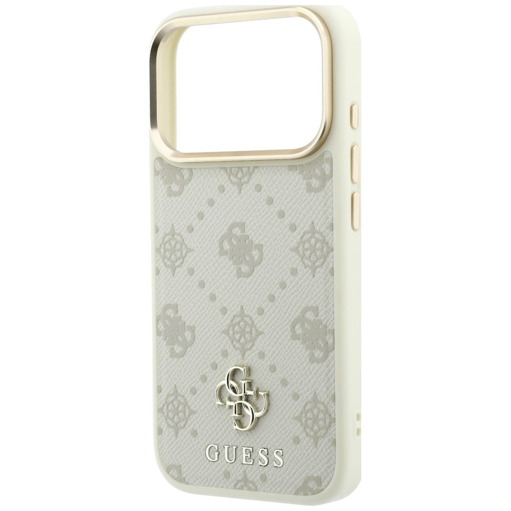 Husa MagSafe pentru Apple iPhone 18 Pro Max / 17 Pro Max, Guess, Peony 4G Small Logo, Bej