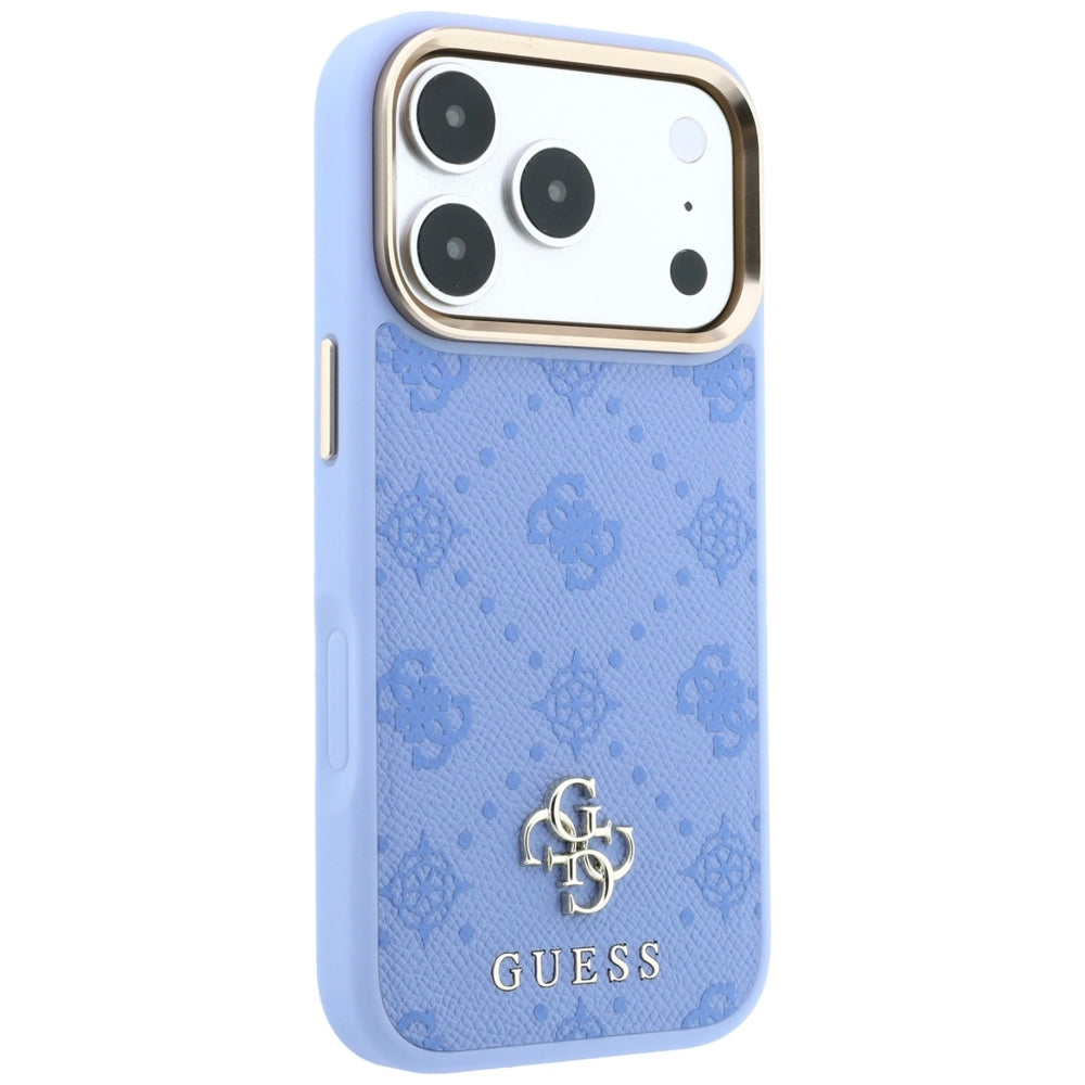 Husa MagSafe pentru Apple iPhone 18 Pro Max / 17 Pro Max, Guess, Peony 4G Small Logo, Bleu