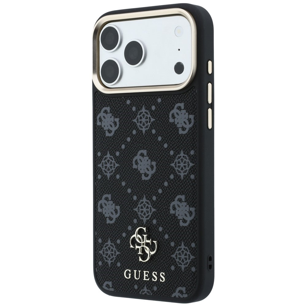 Husa MagSafe pentru Apple iPhone 18 Pro Max / 17 Pro Max, Guess, Peony 4G Small Logo, Neagra