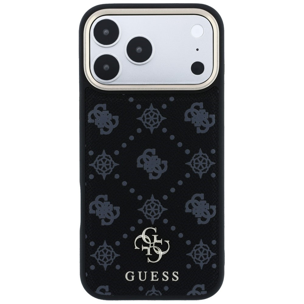 Husa MagSafe pentru Apple iPhone 18 Pro Max / 17 Pro Max, Guess, Peony 4G Small Logo, Neagra