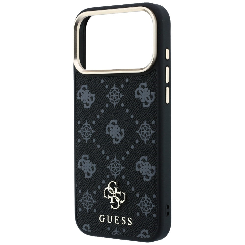 Husa MagSafe pentru Apple iPhone 18 Pro Max / 17 Pro Max, Guess, Peony 4G Small Logo, Neagra