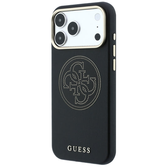 Husa MagSafe pentru Apple iPhone 18 Pro Max / 17 Pro Max, Guess, Perforated 4G, Neagra
