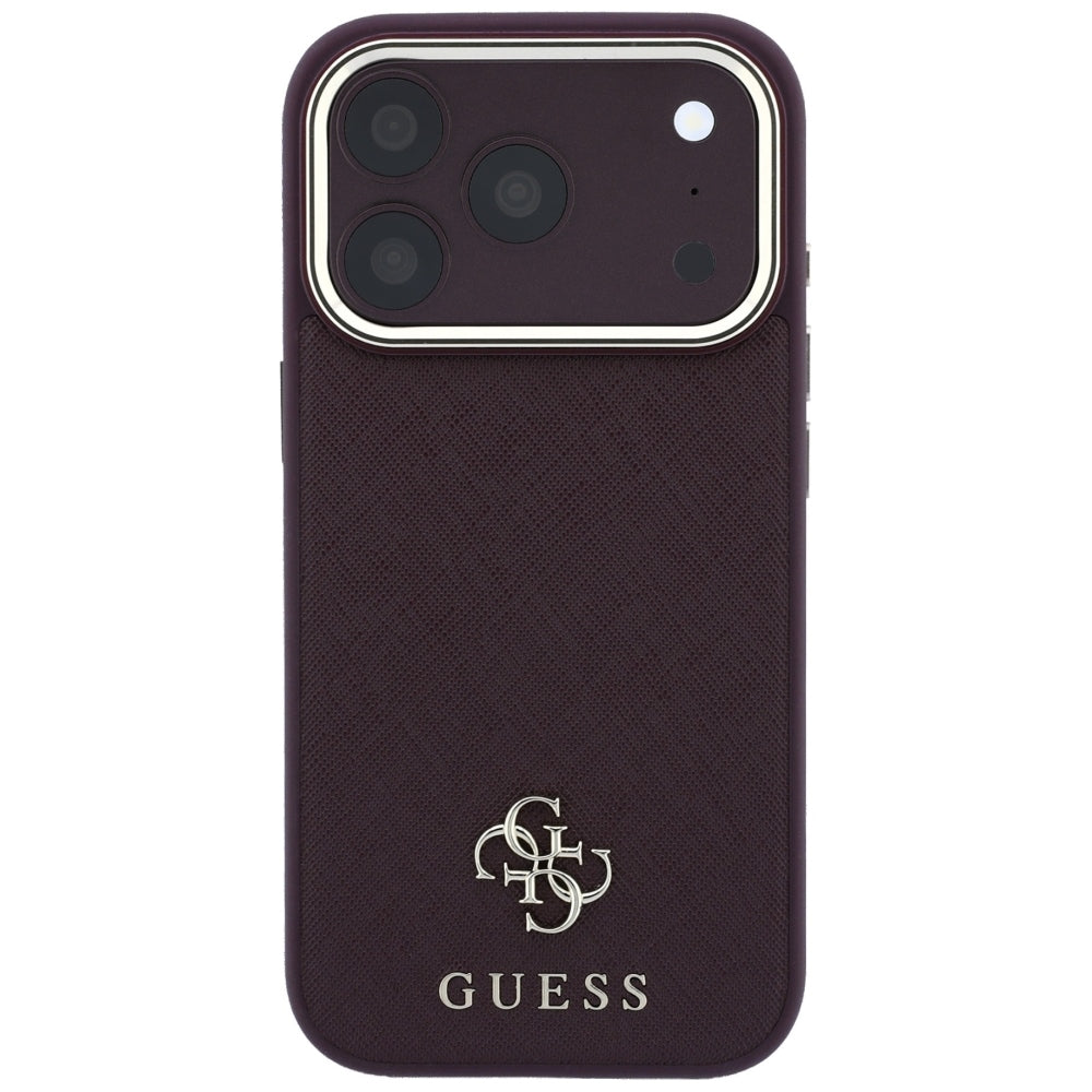Husa MagSafe pentru Apple iPhone 18 Pro Max / 17 Pro Max, Guess, Saffiano Small 4G Classic, Visinie