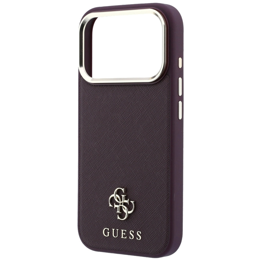 Husa MagSafe pentru Apple iPhone 18 Pro Max / 17 Pro Max, Guess, Saffiano Small 4G Classic, Visinie