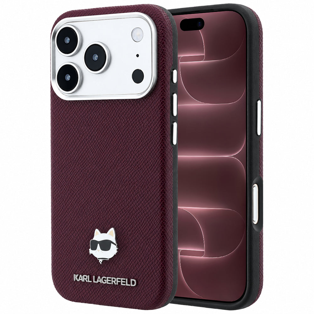 Husa MagSafe pentru Apple iPhone 18 Pro Max / 17 Pro Max, Karl Lagerfeld, Grained Choupette Head, Visinie