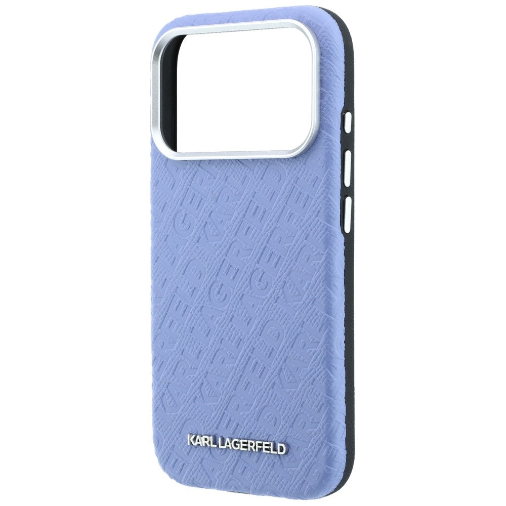 Husa MagSafe pentru Apple iPhone 18 Pro Max / 17 Pro Max, Karl Lagerfeld, Grained Metal Logo, Albastra