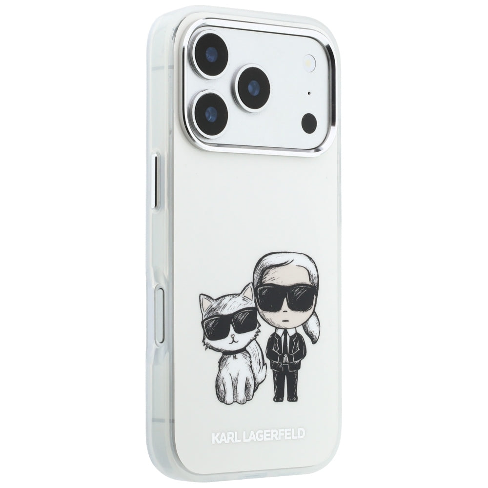 Husa MagSafe pentru Apple iPhone 18 Pro Max / 17 Pro Max, Karl Lagerfeld, IML KC Bodies Sketch Print, Bej