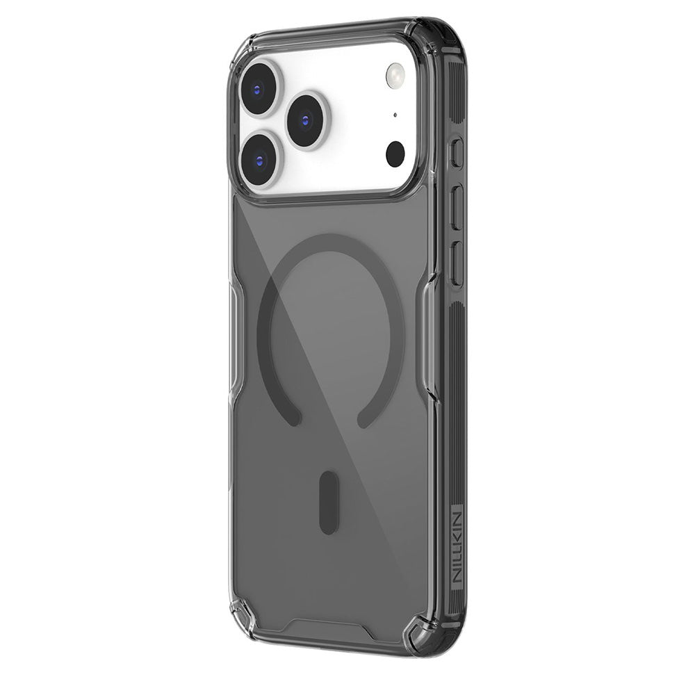 Husa MagSafe pentru Apple iPhone 18 Pro Max / 17 Pro Max, Nillkin, Nature Pro, Neagra Transparenta