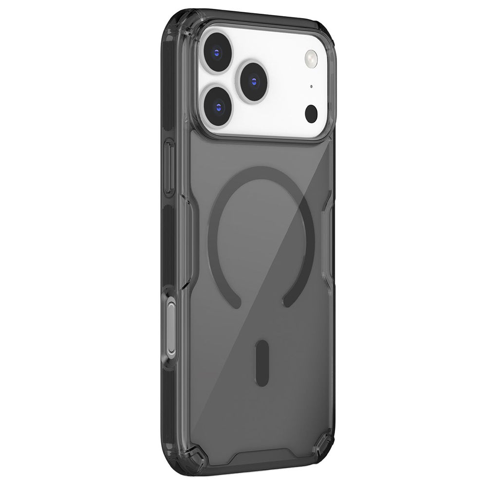 Husa MagSafe pentru Apple iPhone 18 Pro Max / 17 Pro Max, Nillkin, Nature Pro, Neagra Transparenta