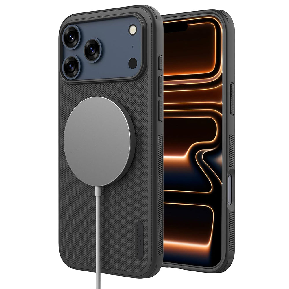 Husa MagSafe pentru Apple iPhone 18 Pro Max / 17 Pro Max, Nillkin, Super Shield Pro, Neagra Satinata
