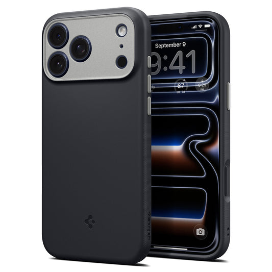 Husa MagSafe pentru Apple iPhone 18 Pro Max / 17 Pro Max, Spigen, Caseology Nano Pop, Neagra ACS12142