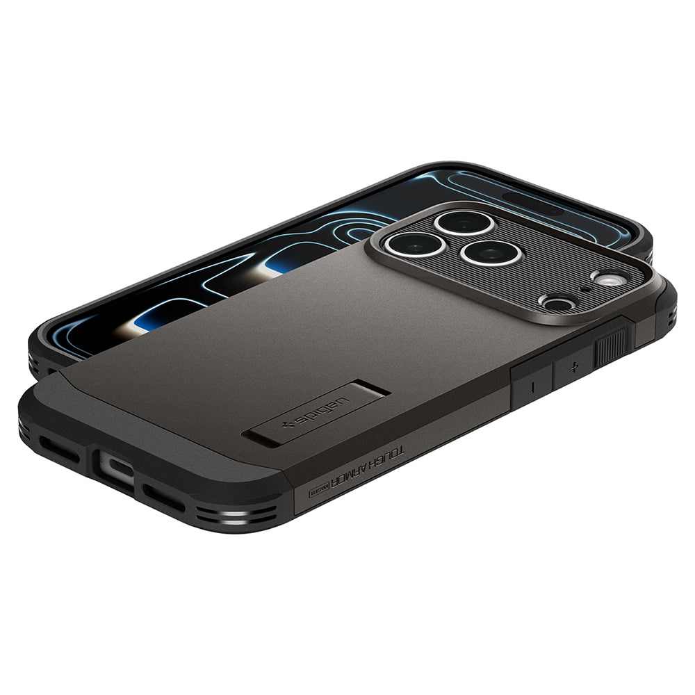 Husa MagSafe pentru Apple iPhone 18 Pro Max / 17 Pro Max, Spigen, Tough Armor T, Gri ACS12137