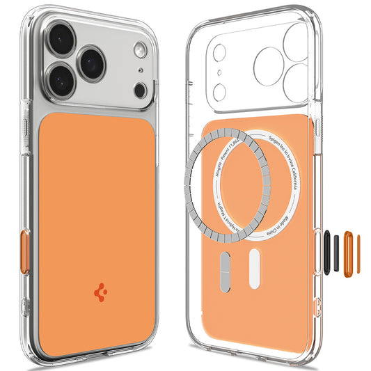 Husa MagSafe pentru Apple iPhone 18 Pro Max / 17 Pro Max, Spigen, Ultra Hybrid T, Portocalie ACS12133