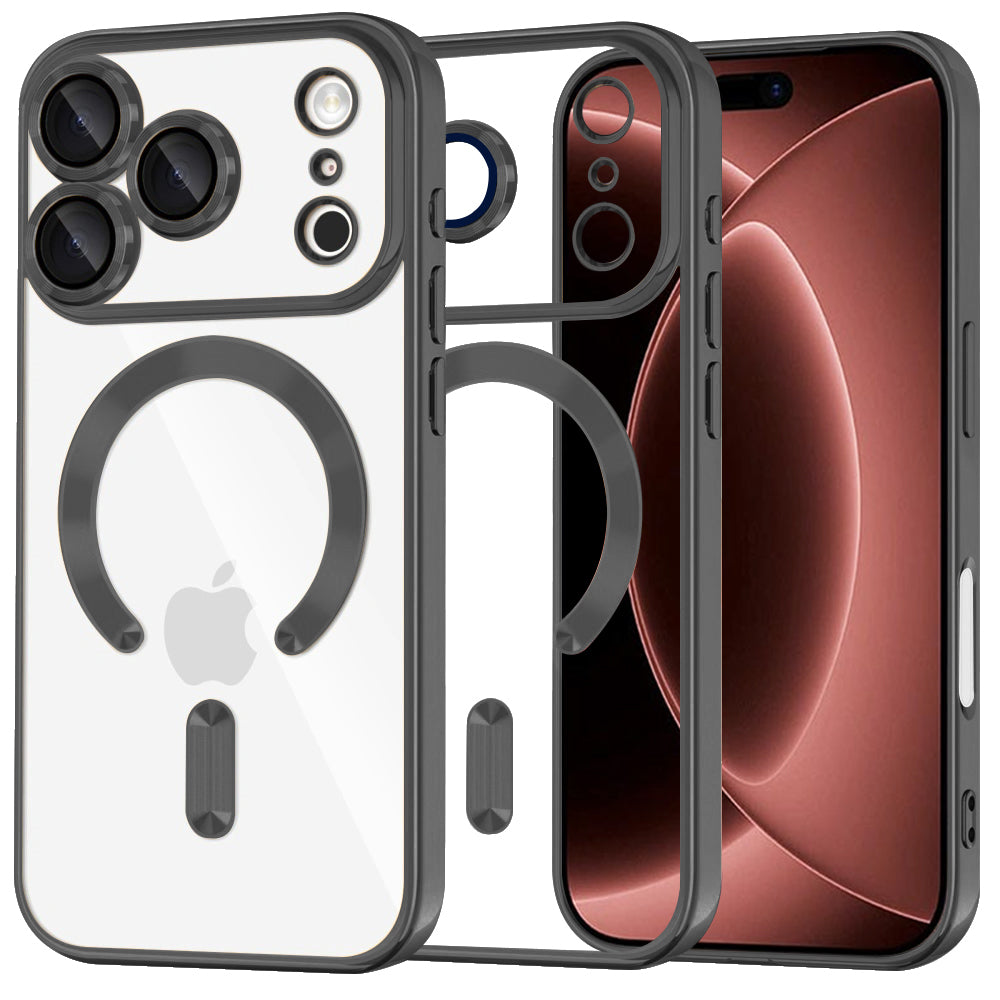 Husa MagSafe pentru Apple iPhone 18 Pro Max / 17 Pro Max, Techsuit, Luxury Crystal, Neagra