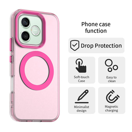 Husa MagSafe pentru Honor 600 Lite, Techsuit, CandyCase, Roz