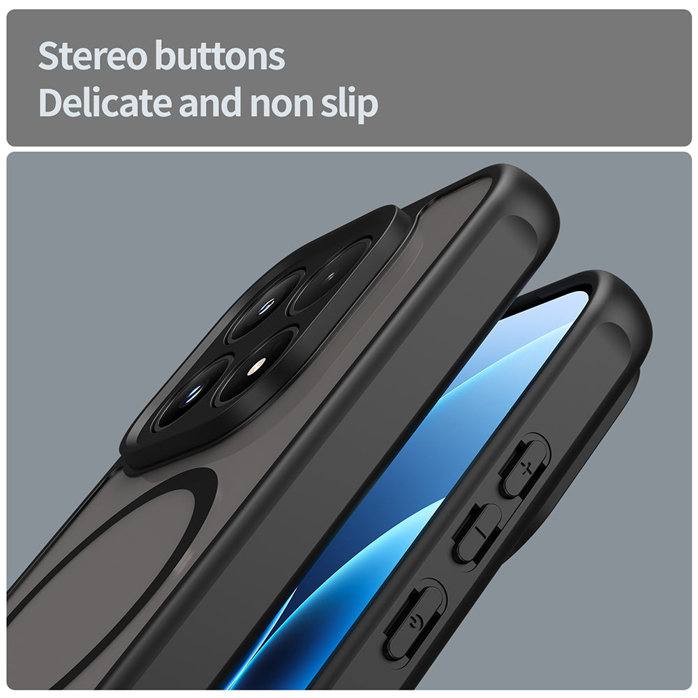 Husa MagSafe pentru Honor 600 Lite, Techsuit, HaloFrost II, Neagra