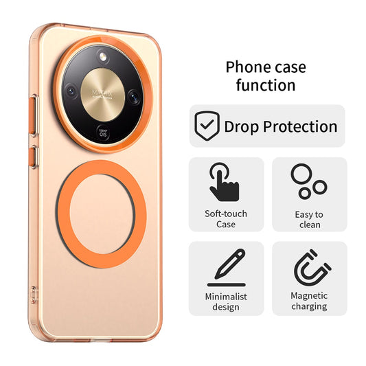 Husa MagSafe pentru Honor Magic8 Lite, Techsuit, CandyCase, Portocalie
