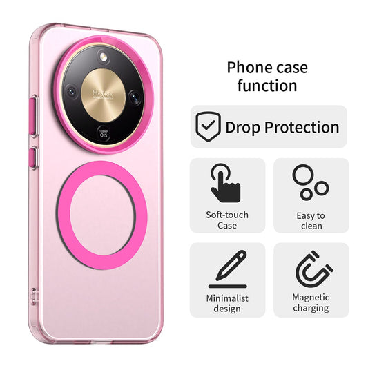 Husa MagSafe pentru Honor Magic8 Lite, Techsuit, CandyCase, Roz