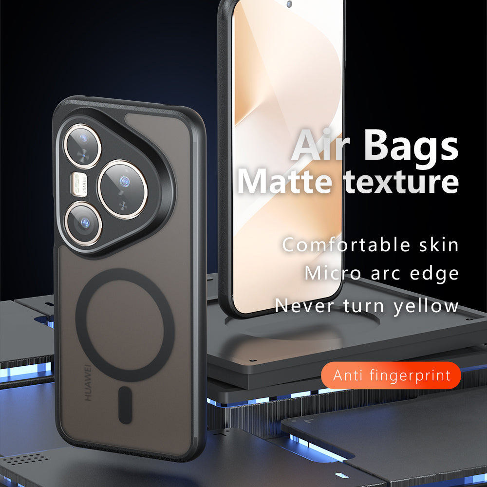 Husa MagSafe pentru Huawei Pura 80 Pro / Pura 80 Ultra, Techsuit, PureFrost, Neagra Satinata