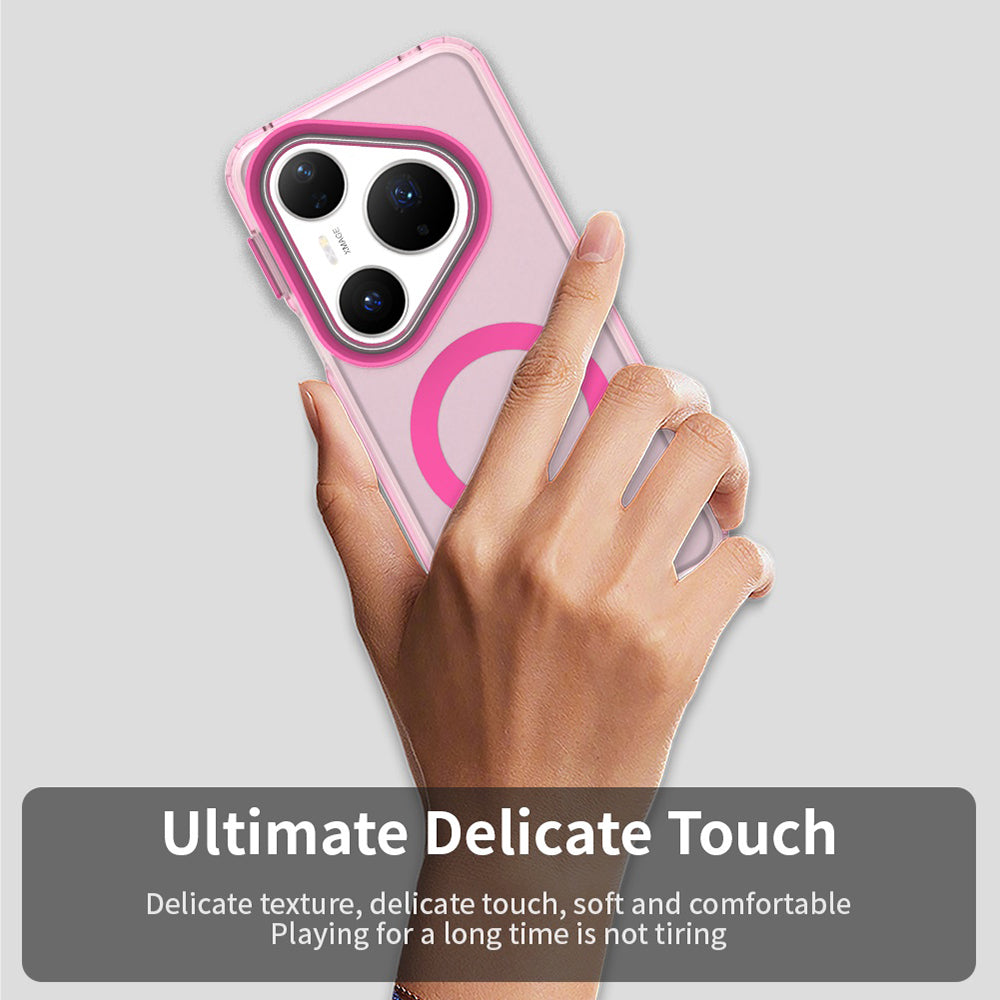 Husa MagSafe pentru Huawei Pura 80 Pro, Techsuit, CandyCase, Roz