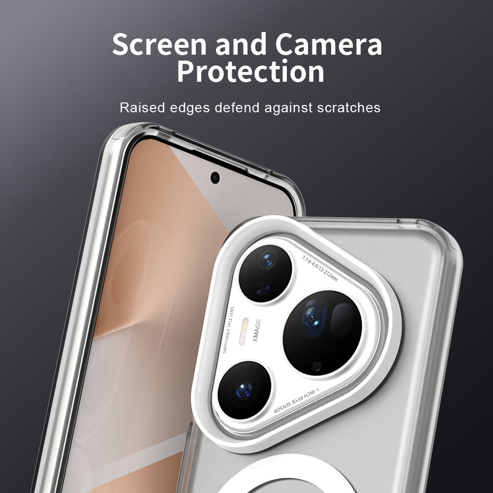 Husa MagSafe pentru Huawei Pura 80 Ultra, Techsuit, CandyCase, Alba
