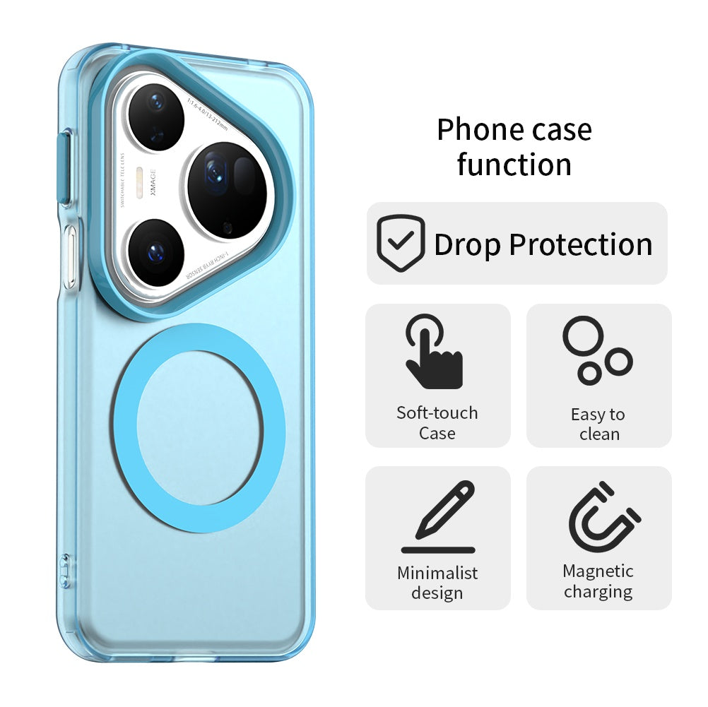 Husa MagSafe pentru Huawei Pura 80 Ultra, Techsuit, CandyCase, Albastra