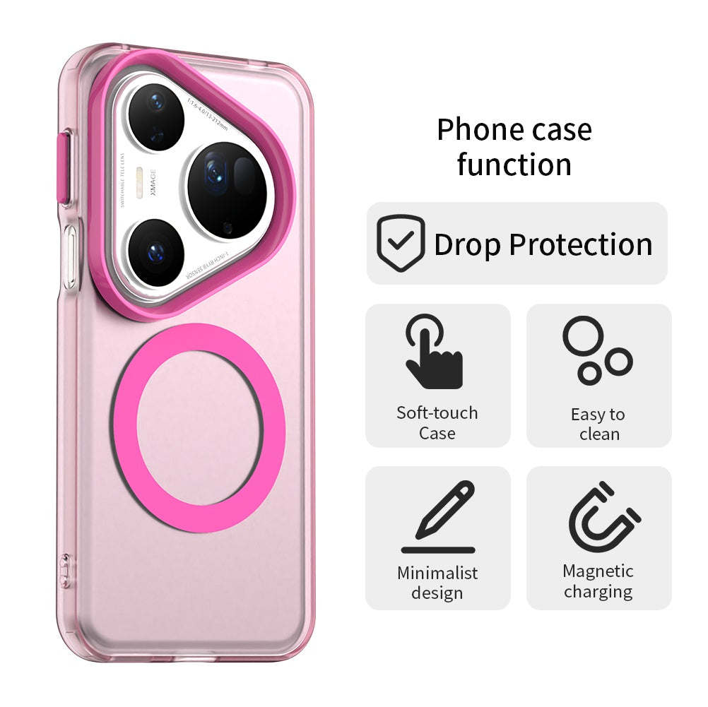Husa MagSafe pentru Huawei Pura 80 Ultra, Techsuit, CandyCase, Roz