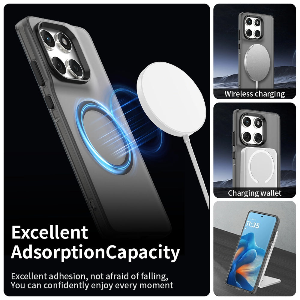 Husa MagSafe pentru Motorola Edge 60 Fusion / Edge 60, Techsuit, CandyCase, Neagra