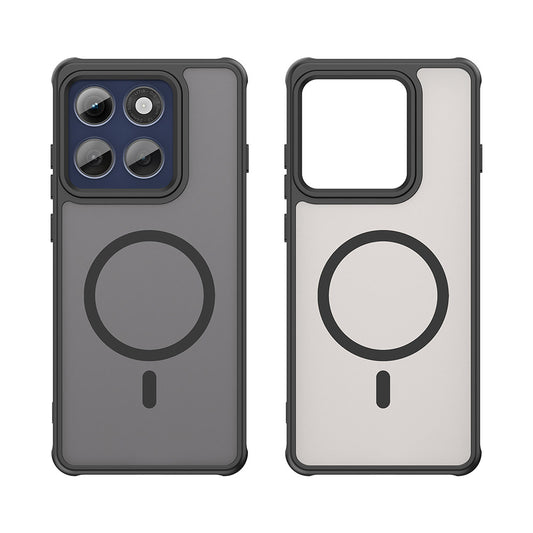 Husa MagSafe pentru Motorola Edge 60 Pro, Techsuit, HaloFrost II (Big Lens Hole), Neagra