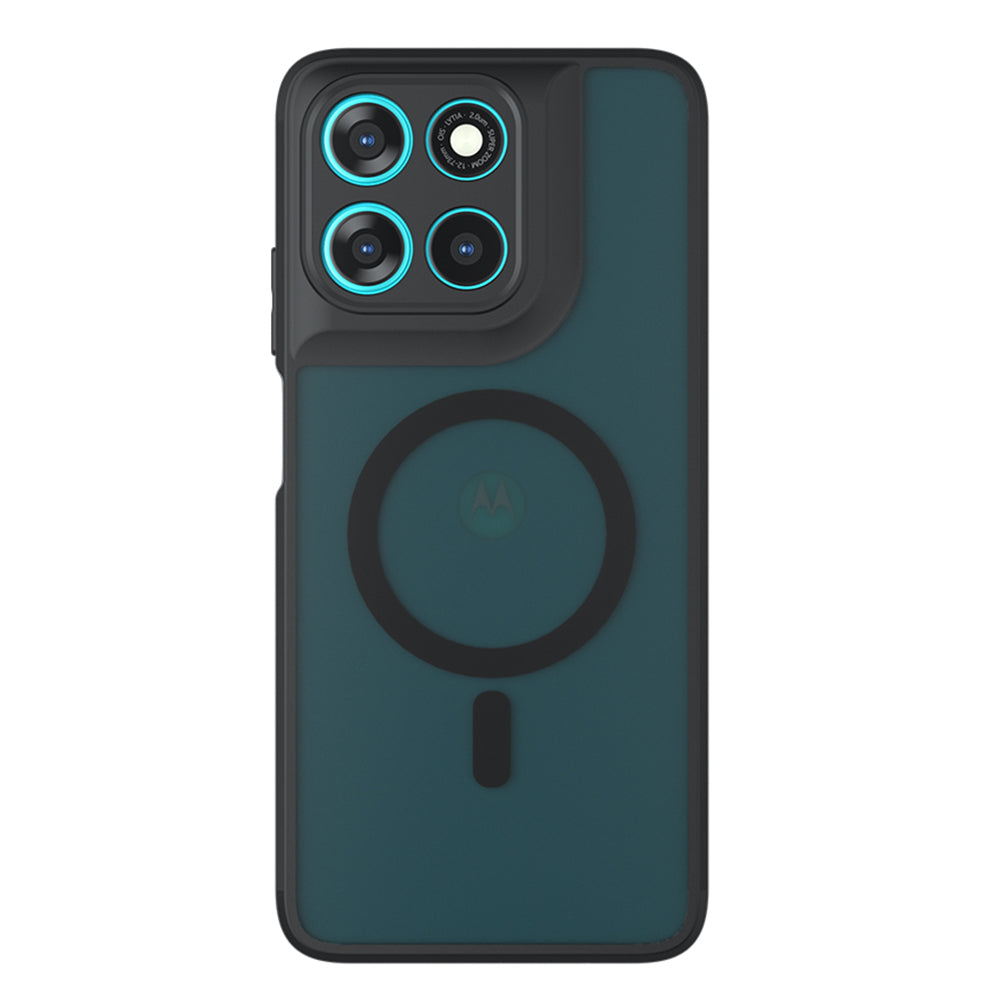 Husa MagSafe pentru Motorola Moto G77 / G67, Techsuit, PureFrost, Neagra Satinata