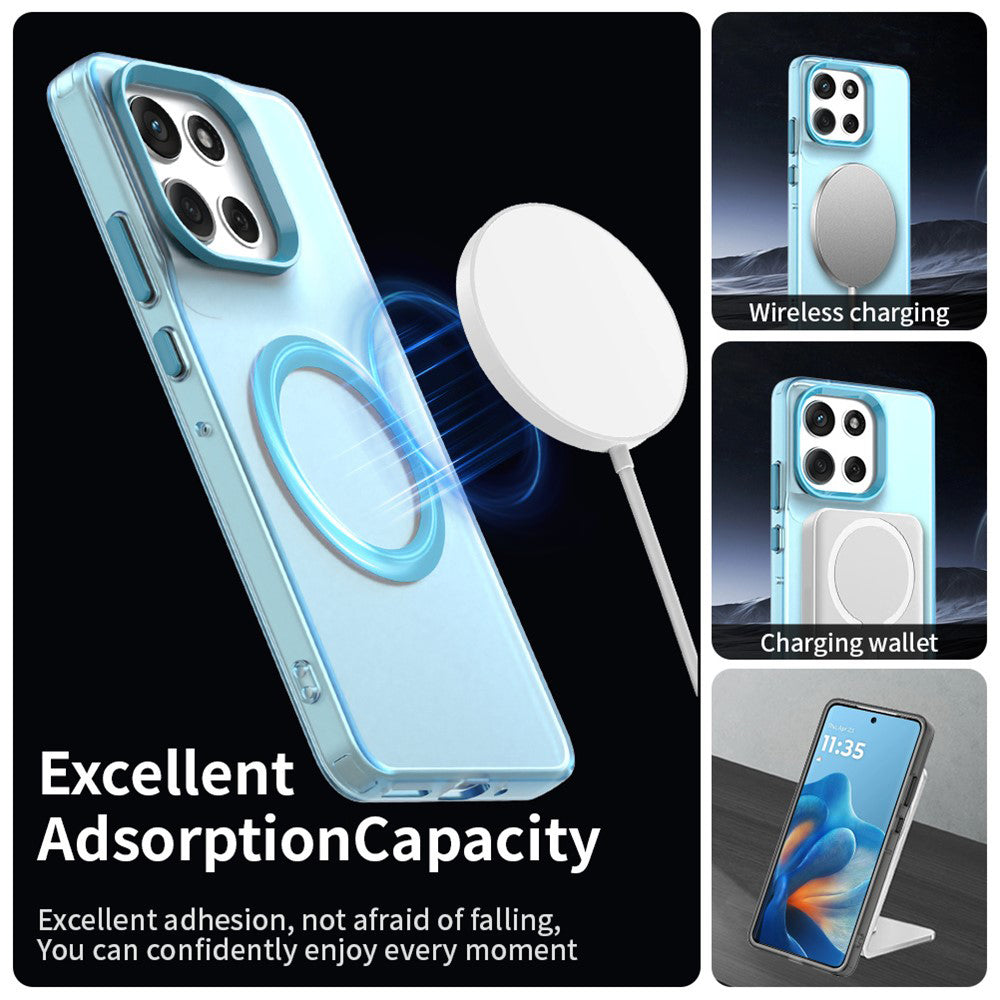 Husa MagSafe pentru Motorola Moto G86, Techsuit, CandyCase, Albastra