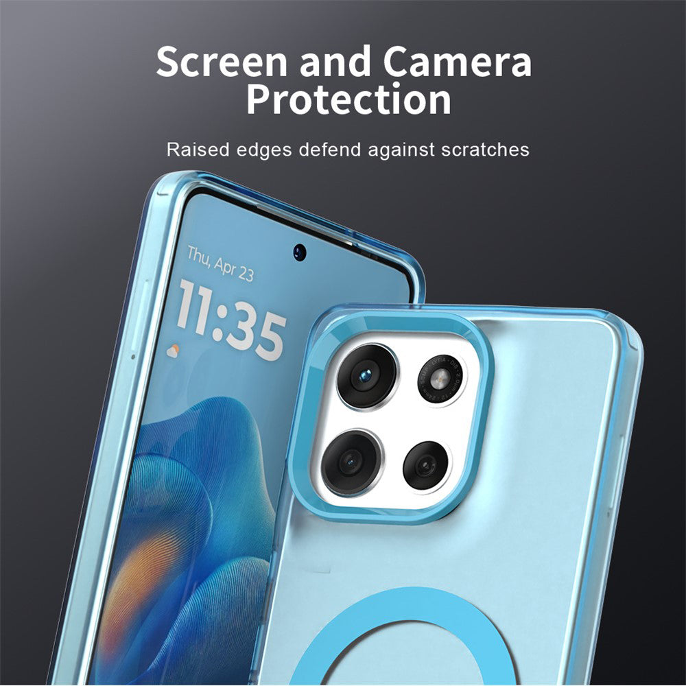 Husa MagSafe pentru Motorola Moto G86, Techsuit, CandyCase, Albastra