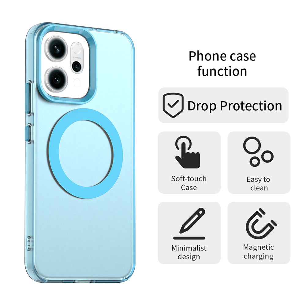 Husa MagSafe pentru Oppo Reno14, Techsuit, CandyCase, Albastra