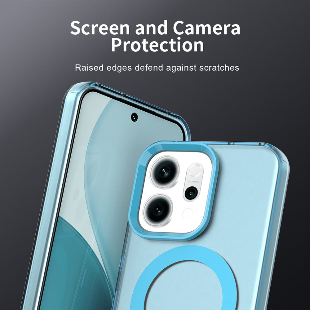 Husa MagSafe pentru Oppo Reno14, Techsuit, CandyCase, Albastra