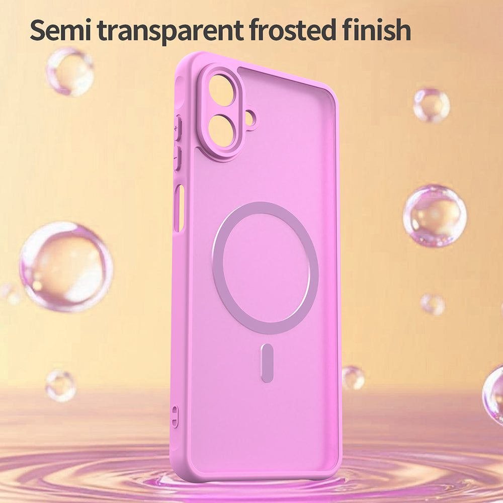 Husa MagSafe pentru Samsung Galaxy A07 4G A075, Techsuit, HaloFrost II, Roz