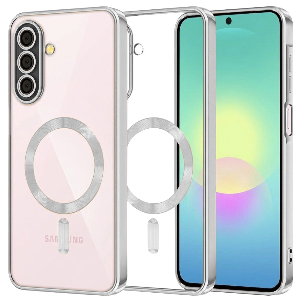 Husa MagSafe pentru Samsung Galaxy A27 5G, Techsuit, Luxury Crystal, Argintie