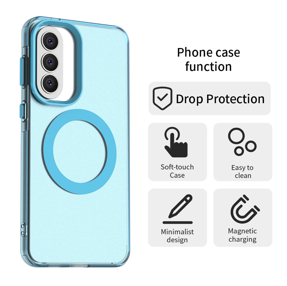 Husa MagSafe pentru Samsung Galaxy A37 5G, Techsuit, CandyCase, Albastra