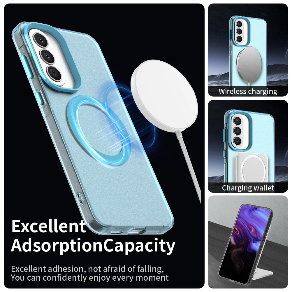 Husa MagSafe pentru Samsung Galaxy A37 5G, Techsuit, CandyCase, Albastra