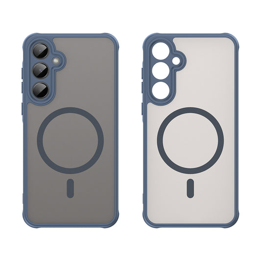 Husa MagSafe pentru Samsung Galaxy A55 5G A556, Techsuit, HaloFrost II, Bleumarin
