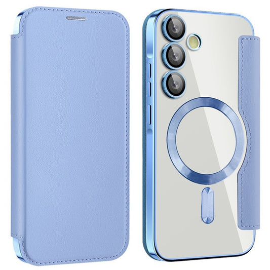 Husa MagSafe pentru Samsung Galaxy A55 5G A556, Techsuit, SmartMag Book, Bleu